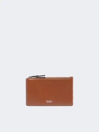 Portacarte in pelle, marrone ambra Portacarte in pelle, marrone ambra