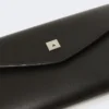 Portafoglio a busta in pelle, nero