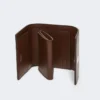 Portafoglio in pelle, color cacao