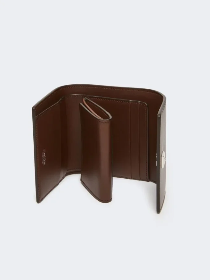 Portafoglio in pelle, color cacao