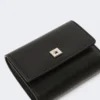 Portamonete in pelle, nero