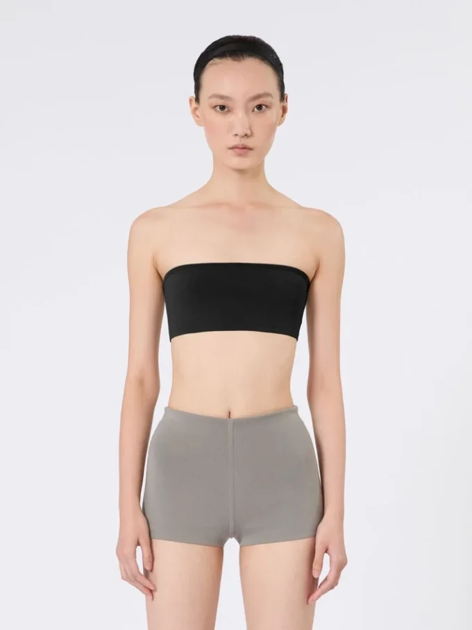 Reggiseno a fascia in viscosa elasticizzata, nero