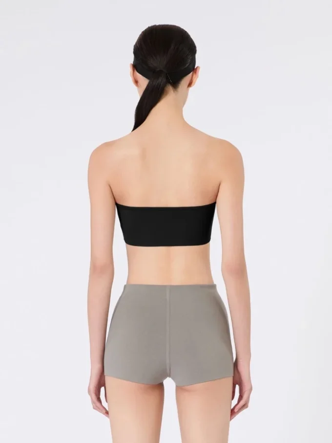 Reggiseno a fascia in viscosa elasticizzata, nero