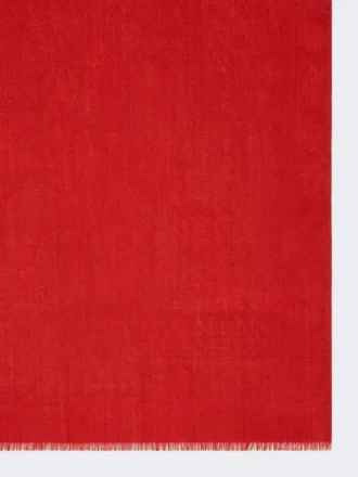 Scialle in filato jacquard di lana e seta, rosso