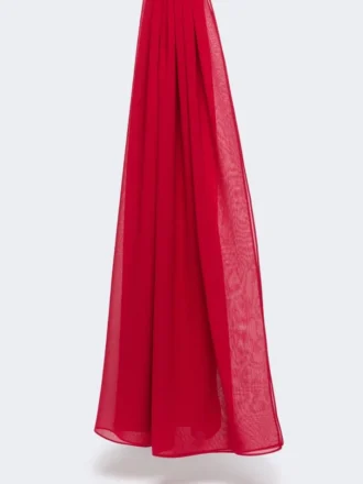 Scialle in georgette di seta, geranio