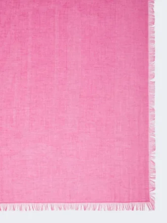 Scialle in jacquard di cotone, modal e cashmere, rosa shocking Scialle in jacquard di cotone, modal e cashmere, rosa shocking