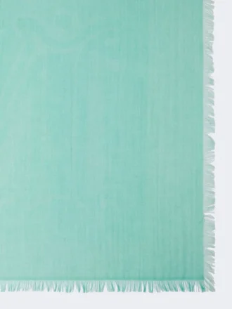 Scialle in jacquard di cotone, modal e cashmere, verde pastello