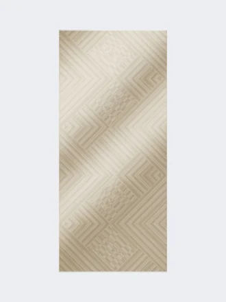 Scialle in jacquard di lana e seta, tortora