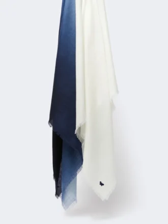 Scialle in lana sfumato, blu notte