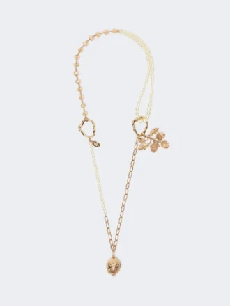 Set con ciondoli e cristalli, oro