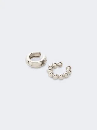 Set di due ear cuff, argento