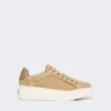 Sneakers in pelle scamosciata, color sabbia Sneakers in pelle scamosciata, color sabbia