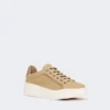 Sneakers in pelle scamosciata, color sabbia Sneakers in pelle scamosciata, color sabbia