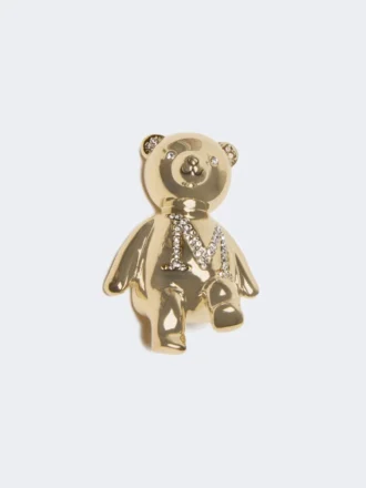 Spilla a forma di Teddy Bear in metallo, bianco