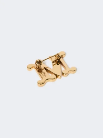 Spilla con monogramma impreziosita da cristalli, rossa