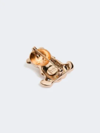 Spilla in metallo con strass,