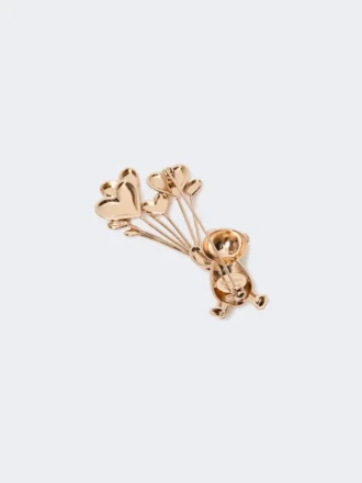 Spilla in metallo con strass,