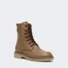 Stivaletti militari in pelle, color nocciola Stivaletti militari in pelle, color nocciola