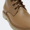 Stivaletti militari in pelle, color nocciola Stivaletti militari in pelle, color nocciola