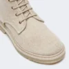Stivali militari in puro cashmere, beige Stivali militari in puro cashmere, beige