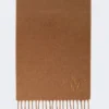 Stola color cammello con ricamo monogramma, cammello Stola color cammello con ricamo monogramma, cammello