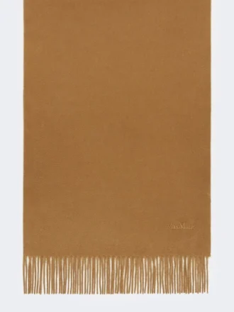 Stola in cashmere con logo, beige
