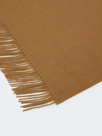 Stola in cashmere con logo, beige