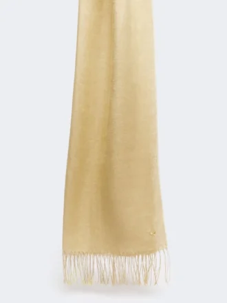 Stola in lino con frange, beige