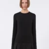 T-shirt aderente in jersey, nera