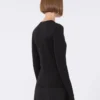 T-shirt aderente in jersey, nera