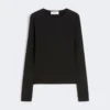 T-shirt aderente in jersey, nera