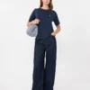 T-shirt basic in cotone, blu navy