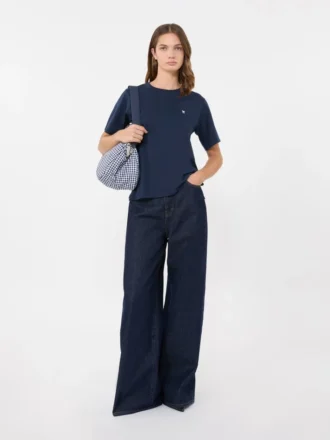 T-shirt basic in cotone, blu navy