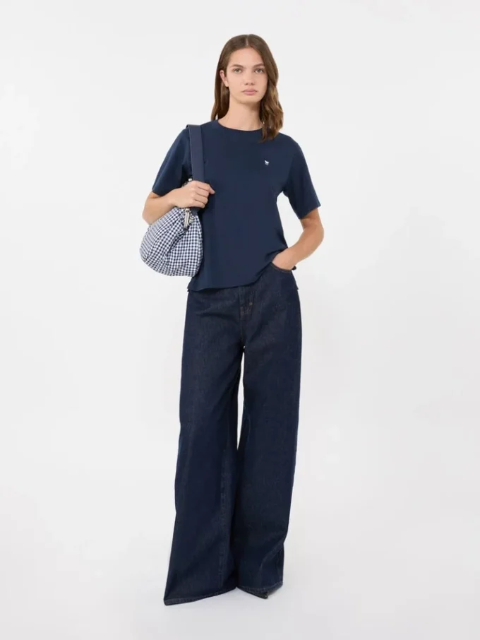 T-shirt basic in cotone, blu navy