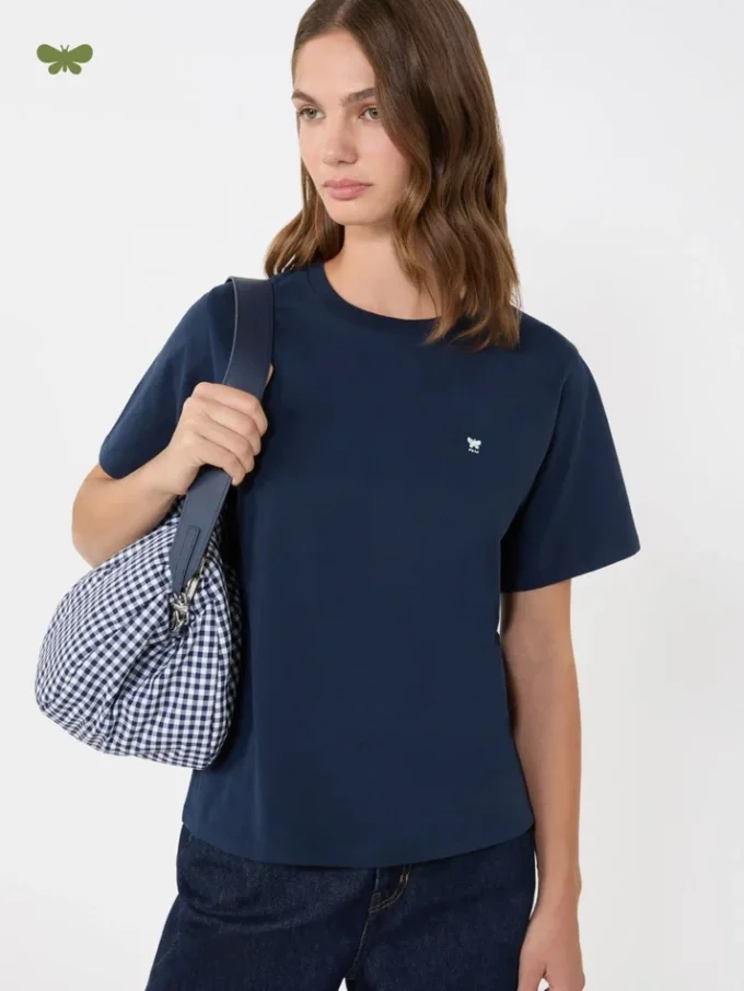 T-shirt basic in cotone, blu navy