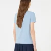 T-shirt basic in jersey di cotone, azzurro