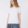 T-shirt basic in jersey di cotone, bianca