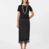 T-shirt basic in jersey di cotone, nera