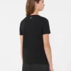 T-shirt basic in jersey di cotone, nera