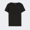 T-shirt basic in jersey di cotone, nera