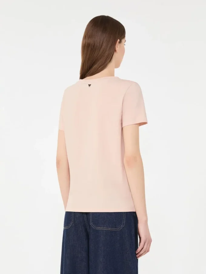 T-shirt basic in jersey di cotone, rosa