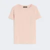 T-shirt basic in jersey di cotone, rosa