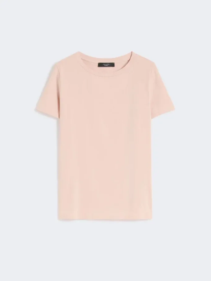 T-shirt basic in jersey di cotone, rosa