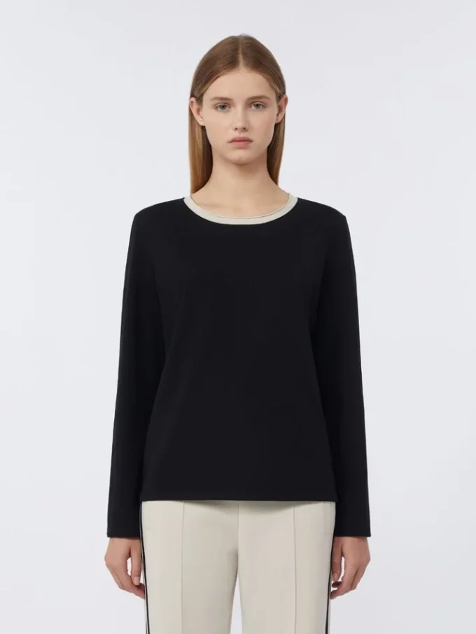 T-shirt basic in jersey, nera T-shirt basic in jersey, nera