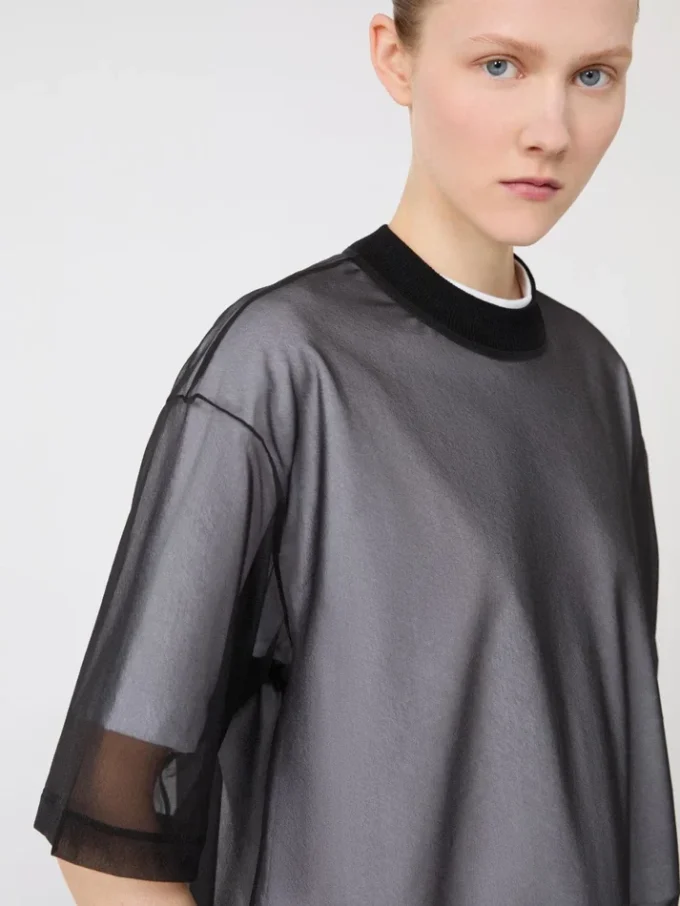 T-shirt con rivestimento in cotone, bianco ottico T-shirt con rivestimento in cotone, bianco ottico