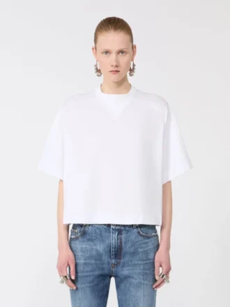 T-shirt in cotone, bianco ottico