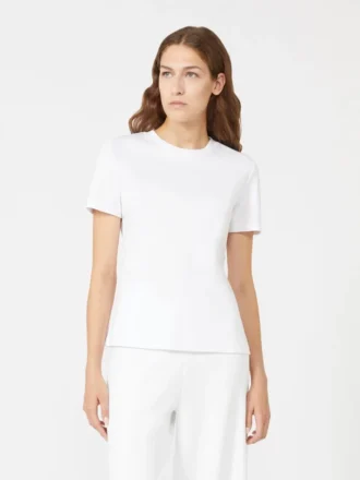 T-shirt in cotone, bianco ottico