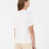 T-shirt in cotone con stampa e ricami, bianca T-shirt in cotone con stampa e ricami, bianca