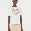 T-shirt in cotone con stampa grafica, bianca