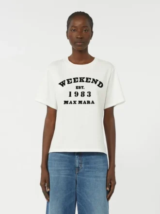 T-shirt in cotone con stampa grafica, bianca